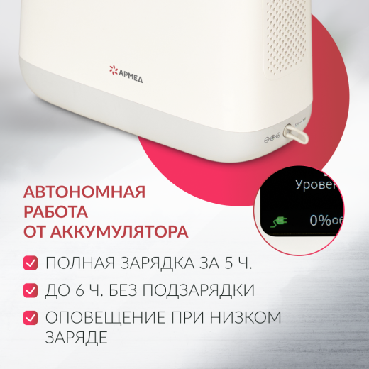 Концентратор кислорода Армед F2 Портативный