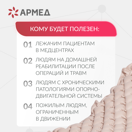 Матрас противопролежневый ячеистый Армед DGC001-1 Без функции статик