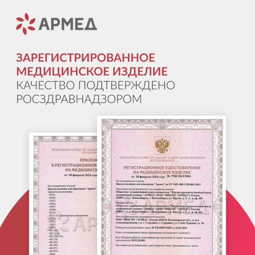 Кресло-коляска для инвалидов Армед 5000